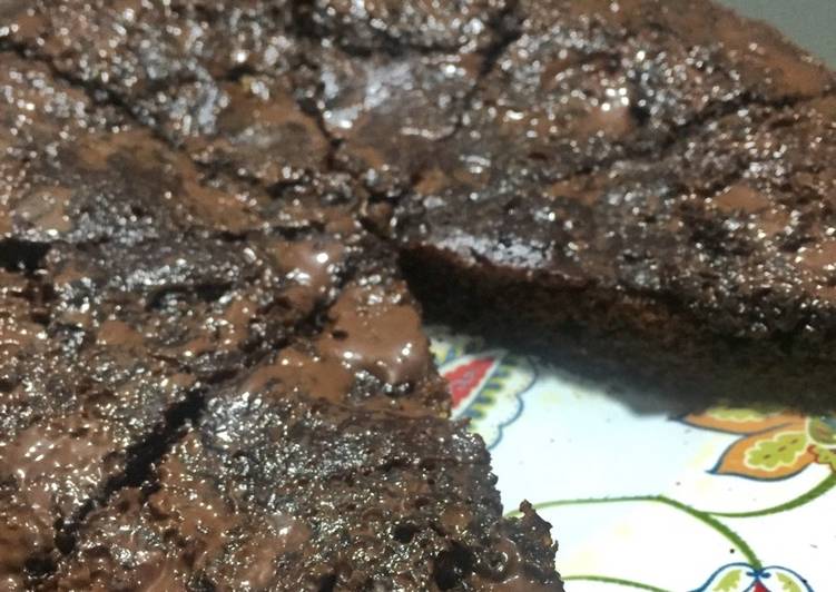 gambar untuk resep makanan Brownies panggang teflon tanpa mixer