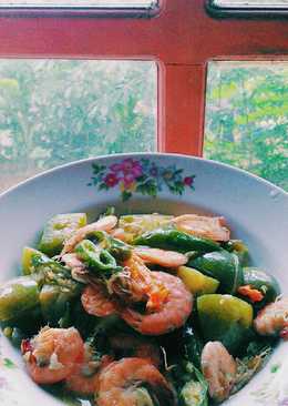 Tumis udang lombok ijo