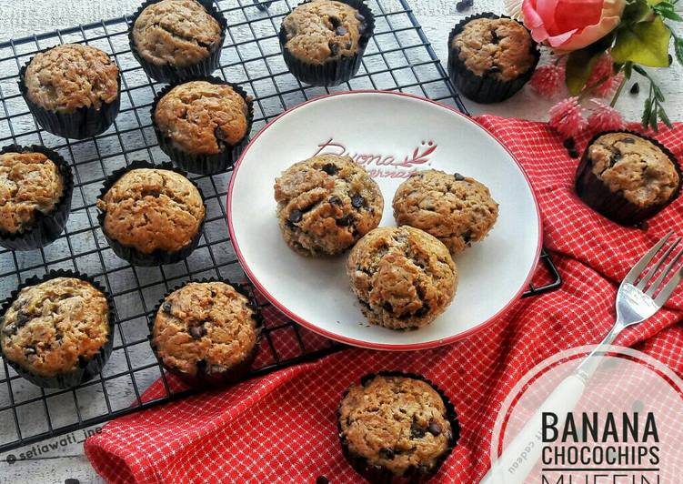 resep lengkap untuk Banana Chocochips Muffin