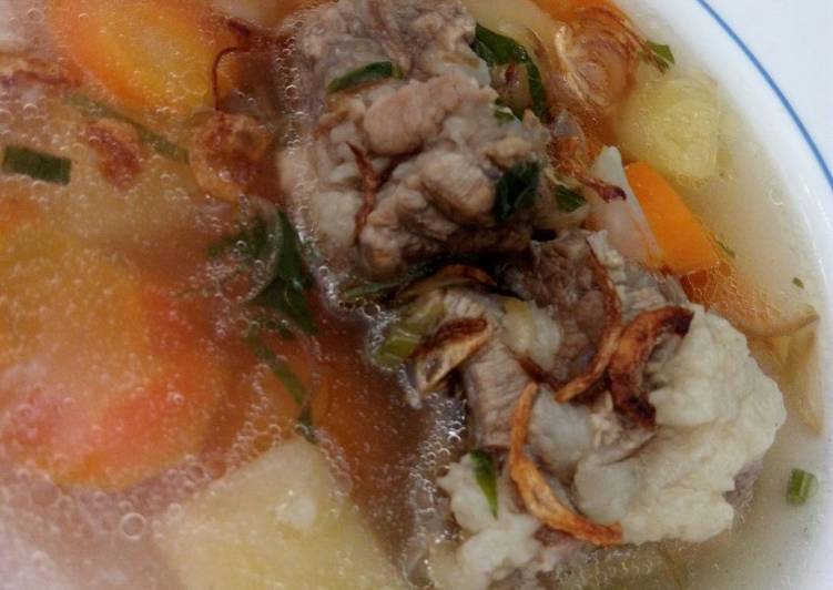 gambar untuk cara membuat Sayur Sop iga / rempah (no msg / tidak tumis)