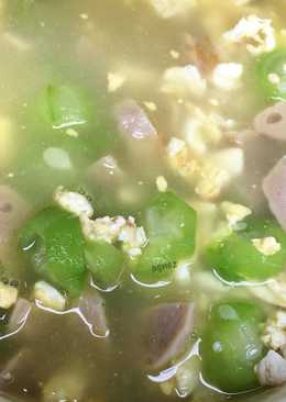 Kuah Gambas (oyong) telur bakso