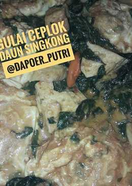 Gulai ceplok daun singkong