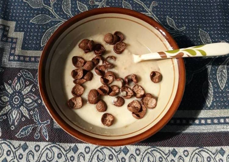 resep makanan Kreasi oatmeal + choco chips