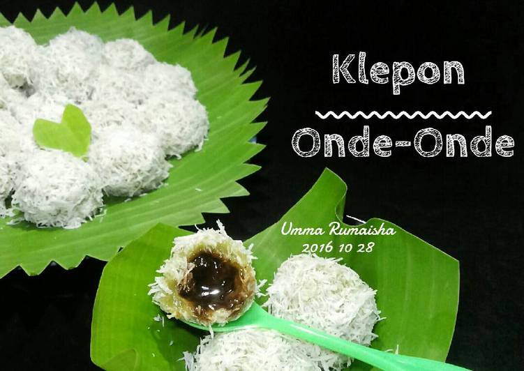 resep makanan Klepon Pandan Wangiii / Onde-Onde (*sebutan di Sulawesi)