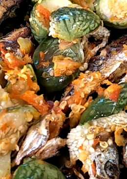 Ikan goreng sambal terong