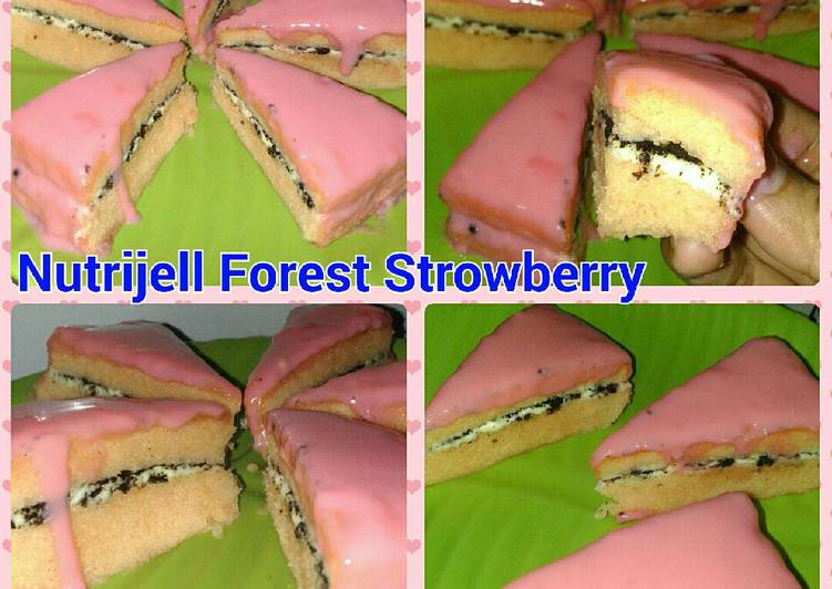 resep makanan Nutrijell Forest Strowberry vla Strowberry Mamah Raihaan