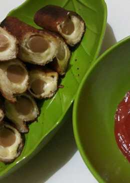 Fried Roti Tawar with Sosis & Keju