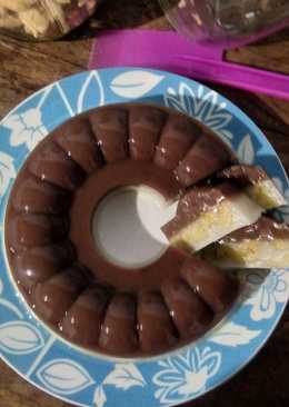 Puding pisang coklat patilang