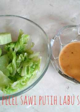 Pecel sawi putih labu siam