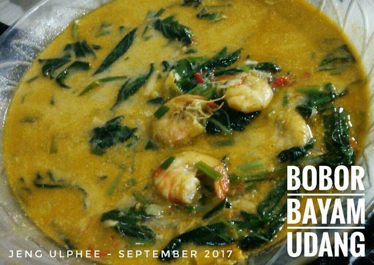 cara membuat Bobor bayam udang ala jeng ulphee