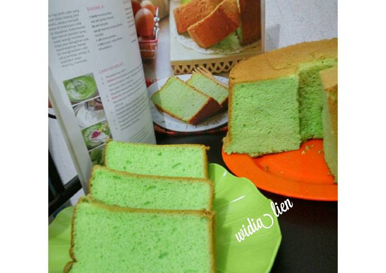 gambar untuk cara membuat Pandan chiffon cake