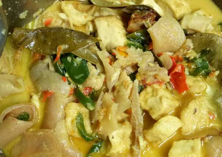 resep masakan Sayur tahu tetelan ayam