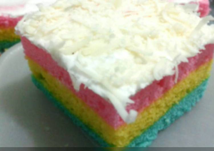 resep makanan Rainbow cake potong ekonomis