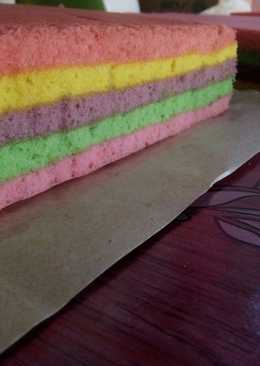 Rainbow cake kukus