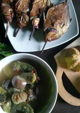Sayur asem panggang ikan dodok