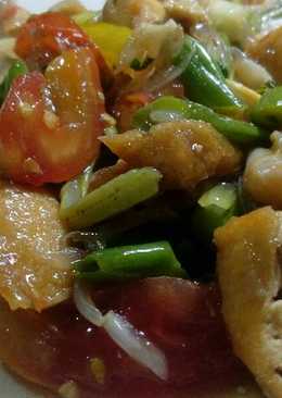 Buncis asam manis plus tofu