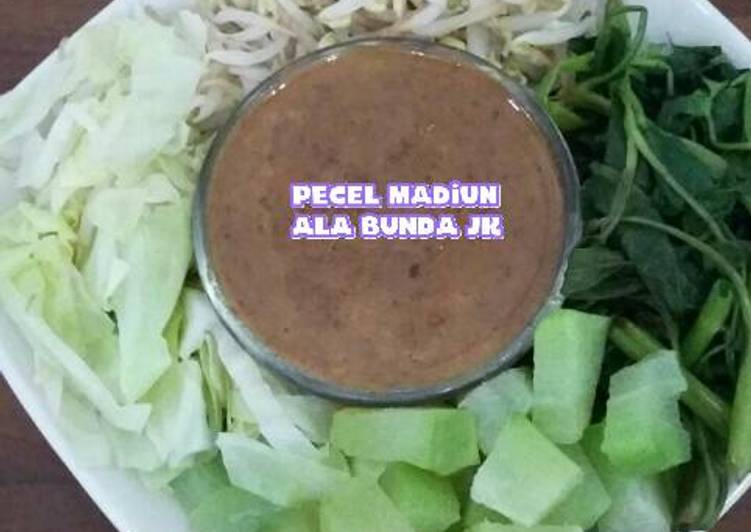 bahan dan cara membuat Pecel madiun ala bunda Jk