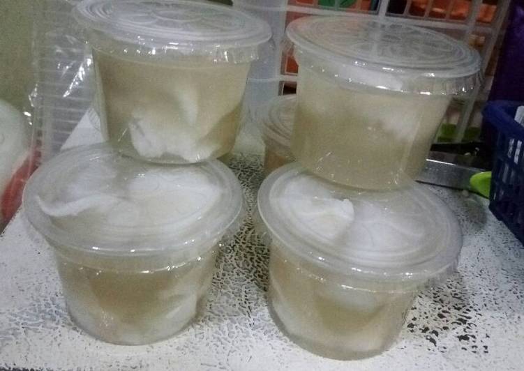 resep masakan Puding kelapa muda rasa leccy