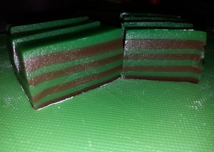 Resep Kue lapis coklat pandan - #kitakoki