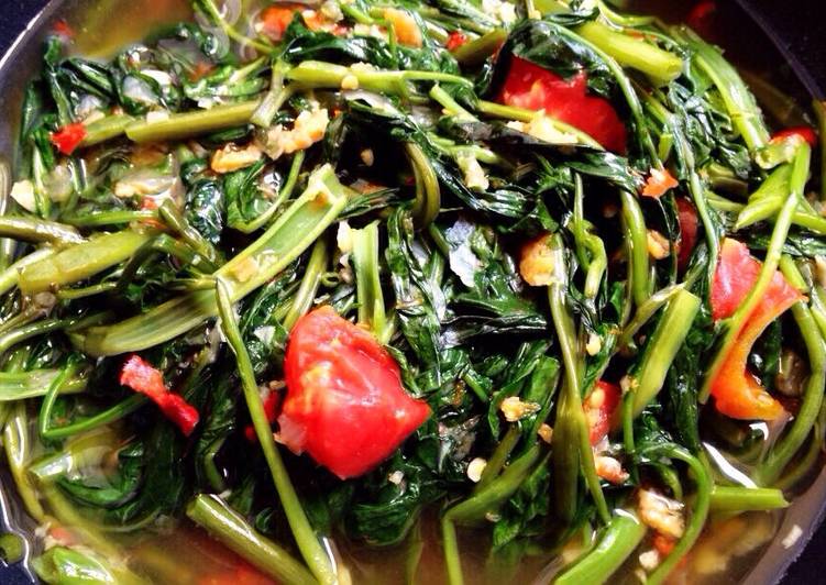 gambar untuk resep makanan Tumis Kangkung udang Ebi