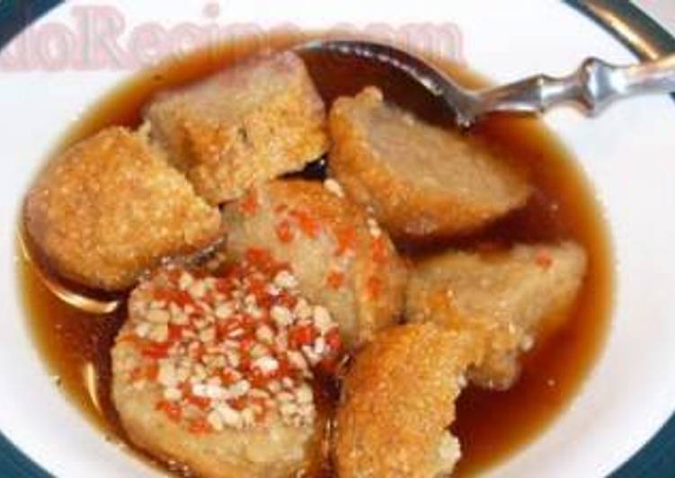 resep lengkap untuk Bakso Goreng Kuah Cuka