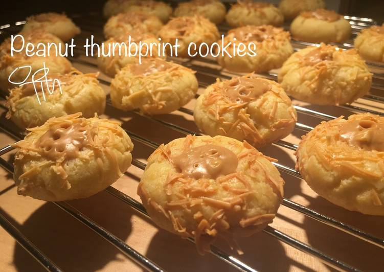 Resep Peanut Tumbprint Cookies Kiriman dari Opith