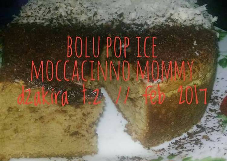 resep lengkap untuk Bolu pop ice moccacinno ala amii kia