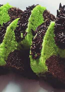 Bolu kukus santan aroma pandan-cokelat