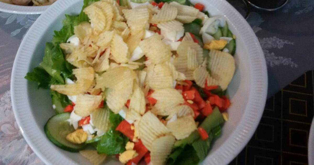 Resep Salad atau acar timun plus potato chip by mommy 