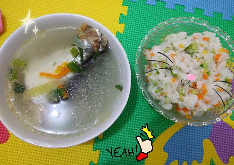 resep Mpasi 1Y: Nasi Tim Brokoli Wortel & Sup Ikan Patin