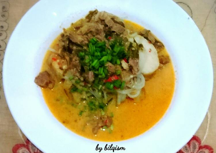 resep Lontong Campor khas Madura (Sumenep)