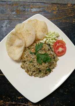 Nasi goreng ikan asin cabe ijo