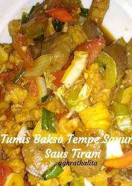 48. Tumis Bakso Tempe Sayuran Saus Tiram