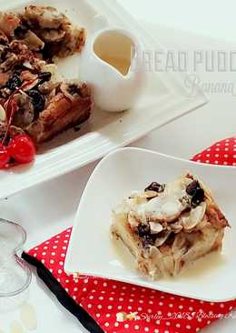 Banana_Bread Pudding with Vanilla Sauceðð