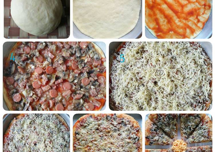 resep lengkap untuk Dough Pizza Empuk