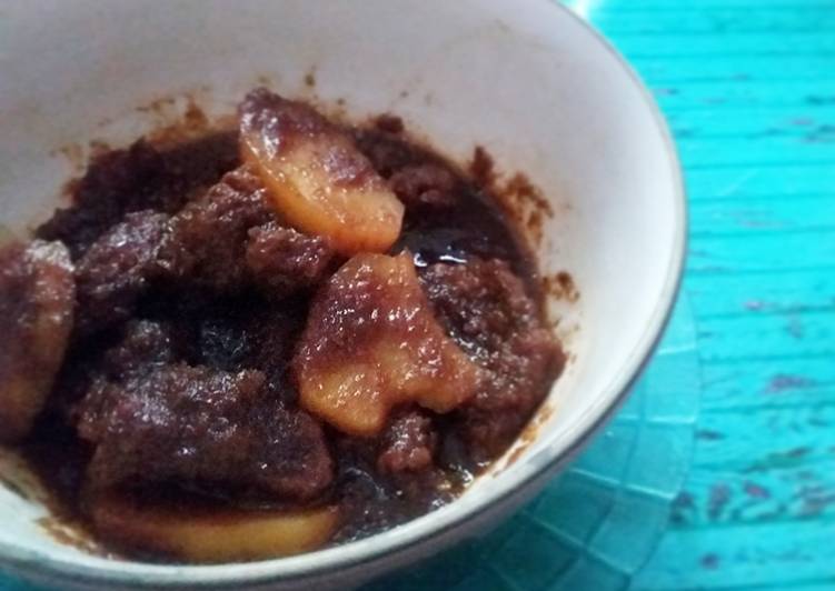 resep Daging bumbu lapis & kentang