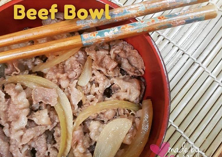 gambar untuk resep Yoshinoya beef bowl