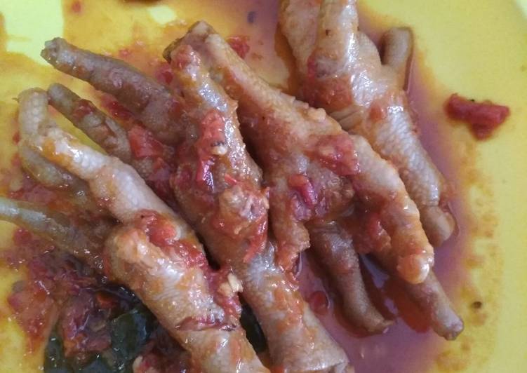 resep makanan Ceker kuah pedas lapindo simpel