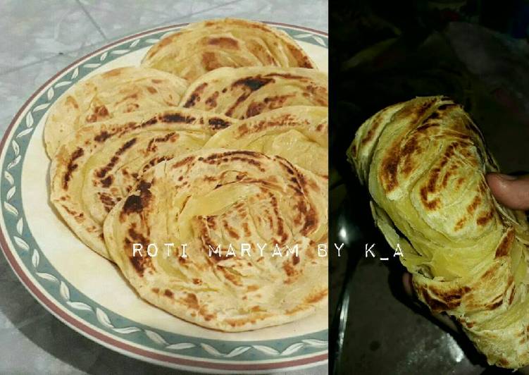 bahan dan cara membuat Roti Maryam / Cane