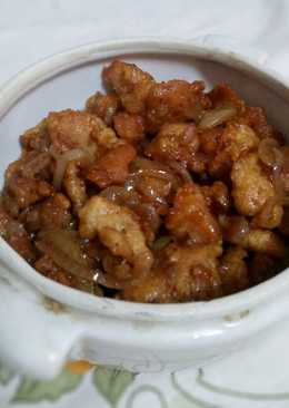 Ayam popcorn saus teriyaki