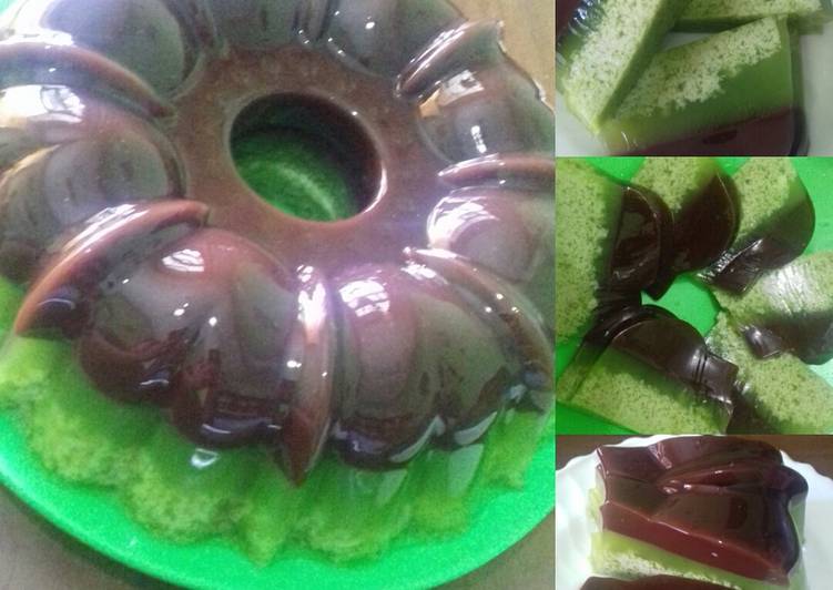Puding Lumut Lapis Coklat