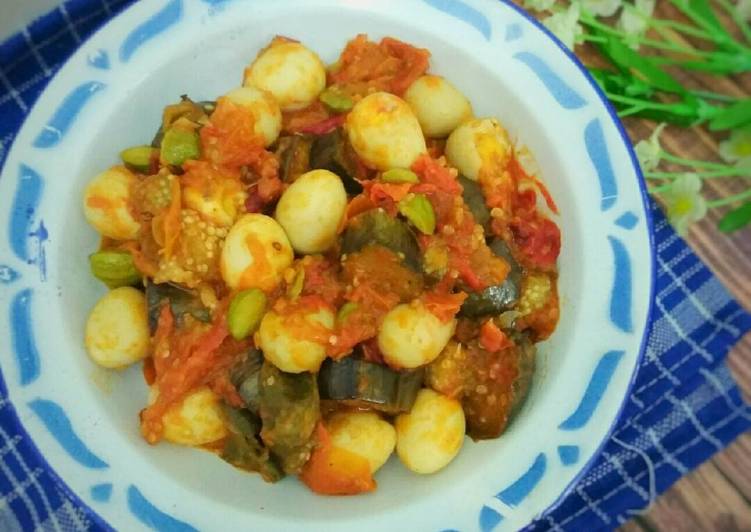 resep lengkap untuk Sambalado Terong & Telur Puyuh