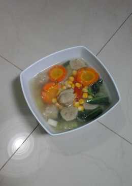 Sayur sop bakso jagung