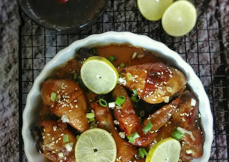 cara membuat Baked Lemon Honey Glazed Chicken