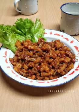 Orek tempe kacang teri