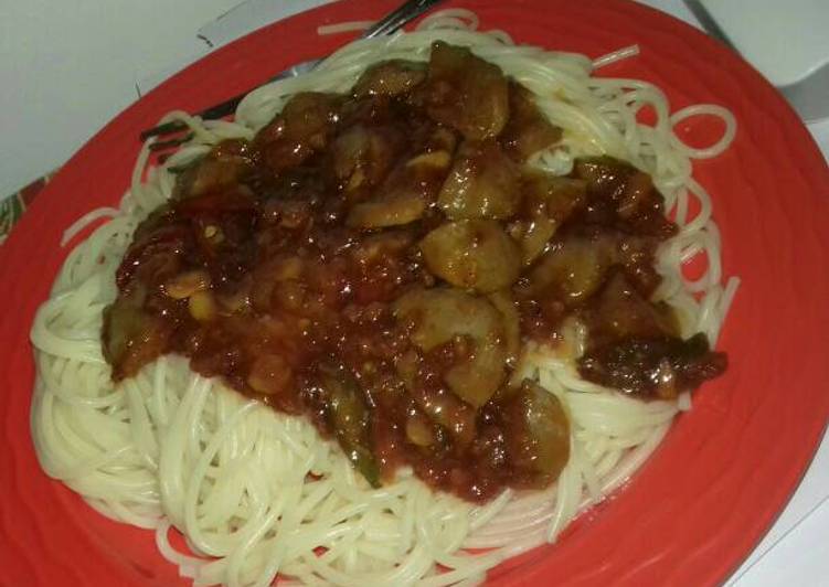 cara membuat Spaghetti Bakso Bolognaise