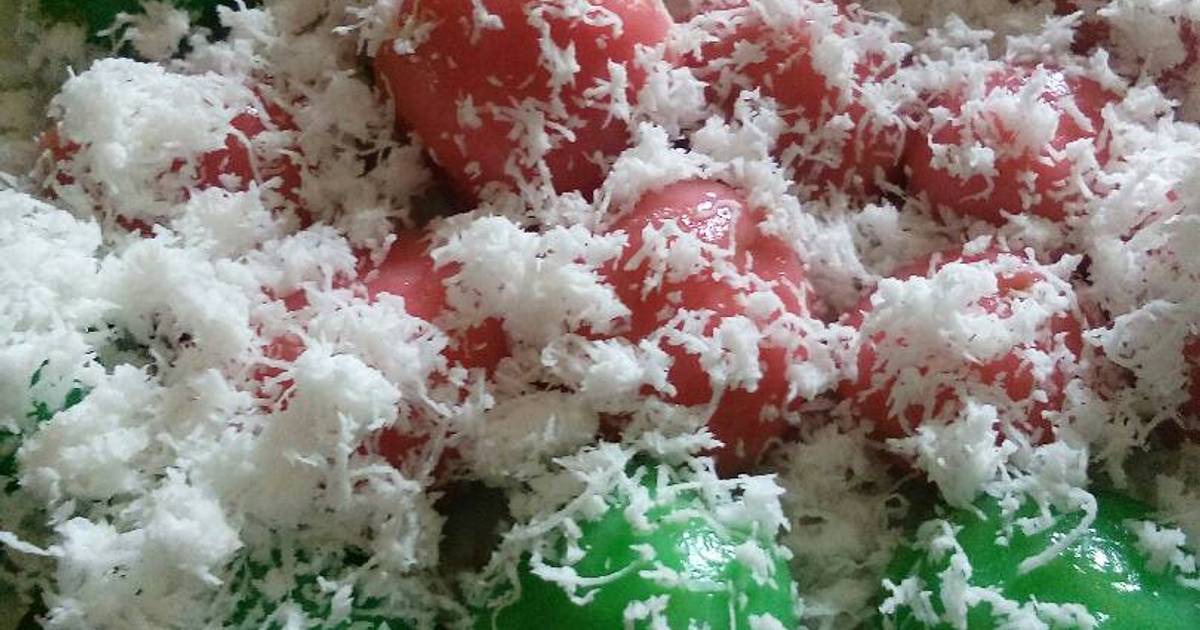 Resep Kelepon dua warna Resep Kelepon dua warna
