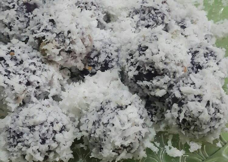 resep makanan Kue Malaka / Klepon Ubi Ungu Simple Kenyal Enak