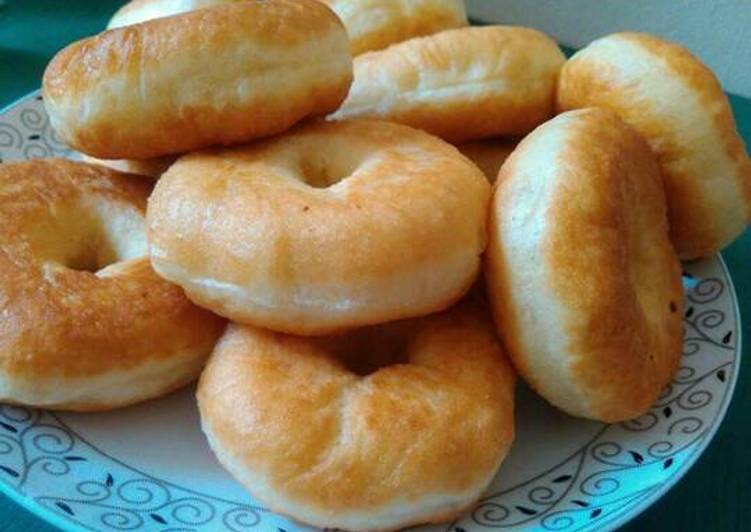 resep lengkap untuk Donat ekonomis lembut tanpa telur - anti gagal