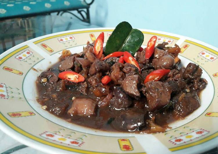 resep Oseng pedas manis ati ampela